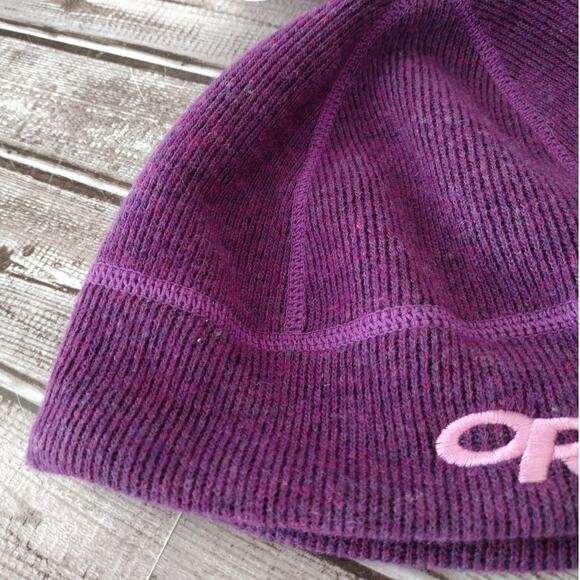 Outdoor Research NEW Orchid Purple Wool-Blend Fleece-Lined Beanie Cap Hat L/XL - Picture 2 of 11